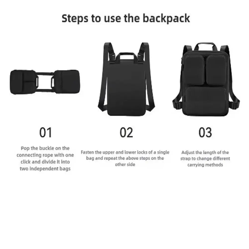 Adjustable Straps Boarding Case Hanging Bag Expansion Removable Suitcase Additional Handbag Multifunctional with PU Handle