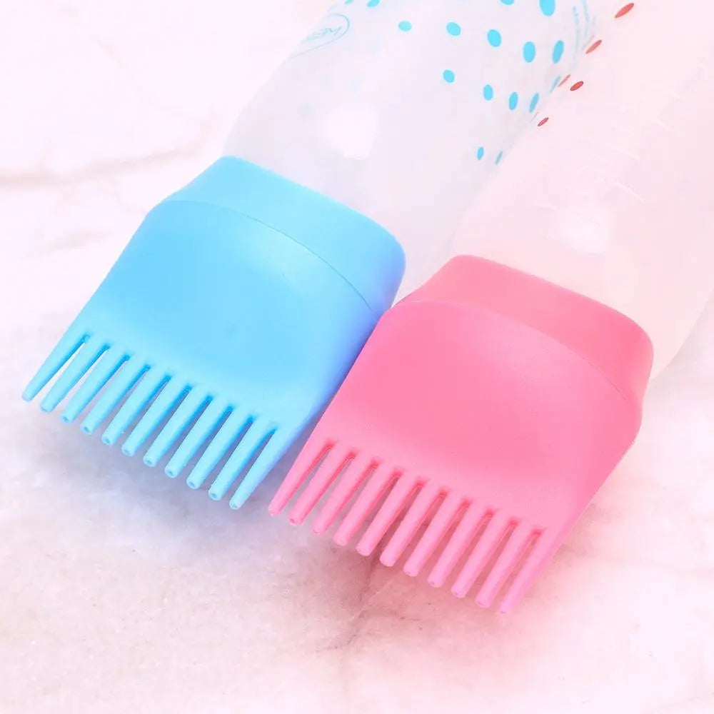 Hair Dye Root Comb Applicator Bottle, 2 Counts Household Hair Dye Auxiliary Brush Bottles, Hair Serum Applicator Bottle, Perm &amp; Dye Hair Oil Applicator, Hair Styling Tool Accessories