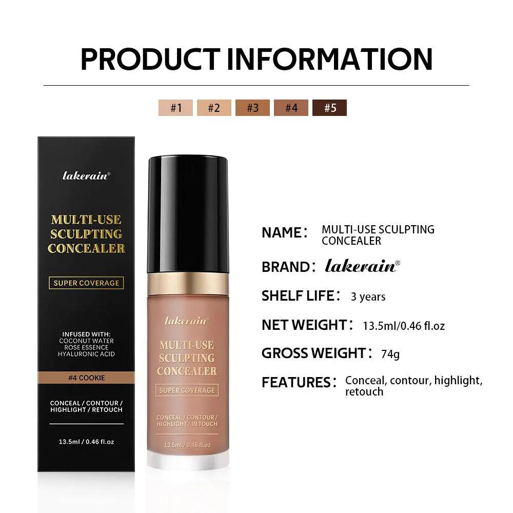 Long-Lasting Matte Concealer, 1 Count Full Coverage Flawless Concealer, Highlighting Concealer, Super Coverage Concealer, Makeup Products for Women &amp; Girls