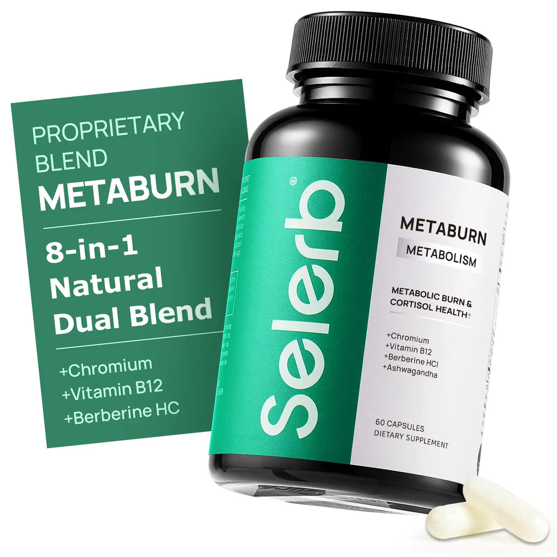 Selerb Metaburn for Daily Nutrient Support – with Chromium, Vitamin B12 &amp; Berberine HCI – 60 Capsules Tiktokshopblackfriday