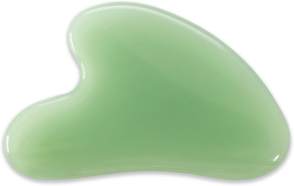 Gua Sha Jade Stone Gua Sha Massage Tool, Guasha Tool for Face and Body Skin Massage. Tools for SPA Acupuncture, Pink Stone for Body Face Neck and Eye, Skin Care Gift for Woman (Pink)