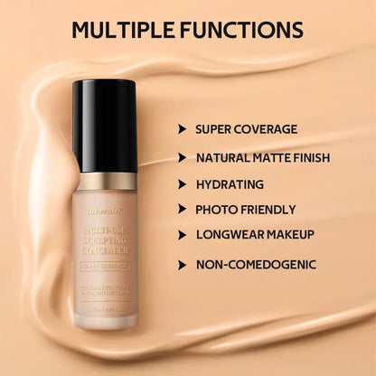 Long-Lasting Matte Concealer, 1 Count Full Coverage Flawless Concealer, Highlighting Concealer, Super Coverage Concealer, Makeup Products for Women &amp; Girls