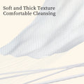 Close-up of BOTARE disposable cleansing face towels showcasing soft and thick texture for comfortable cleansing.