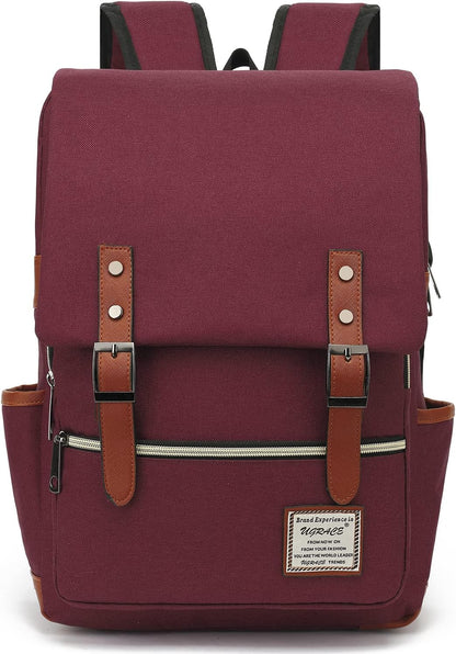 UGRACE Slim Business Laptop Backpack Casual Daypacks College Shoulder Bag for Men Women, Tear Resistant Unique Travelling Backpack Fits up to 15.6 Inch Laptop in ‎Charcoal Black