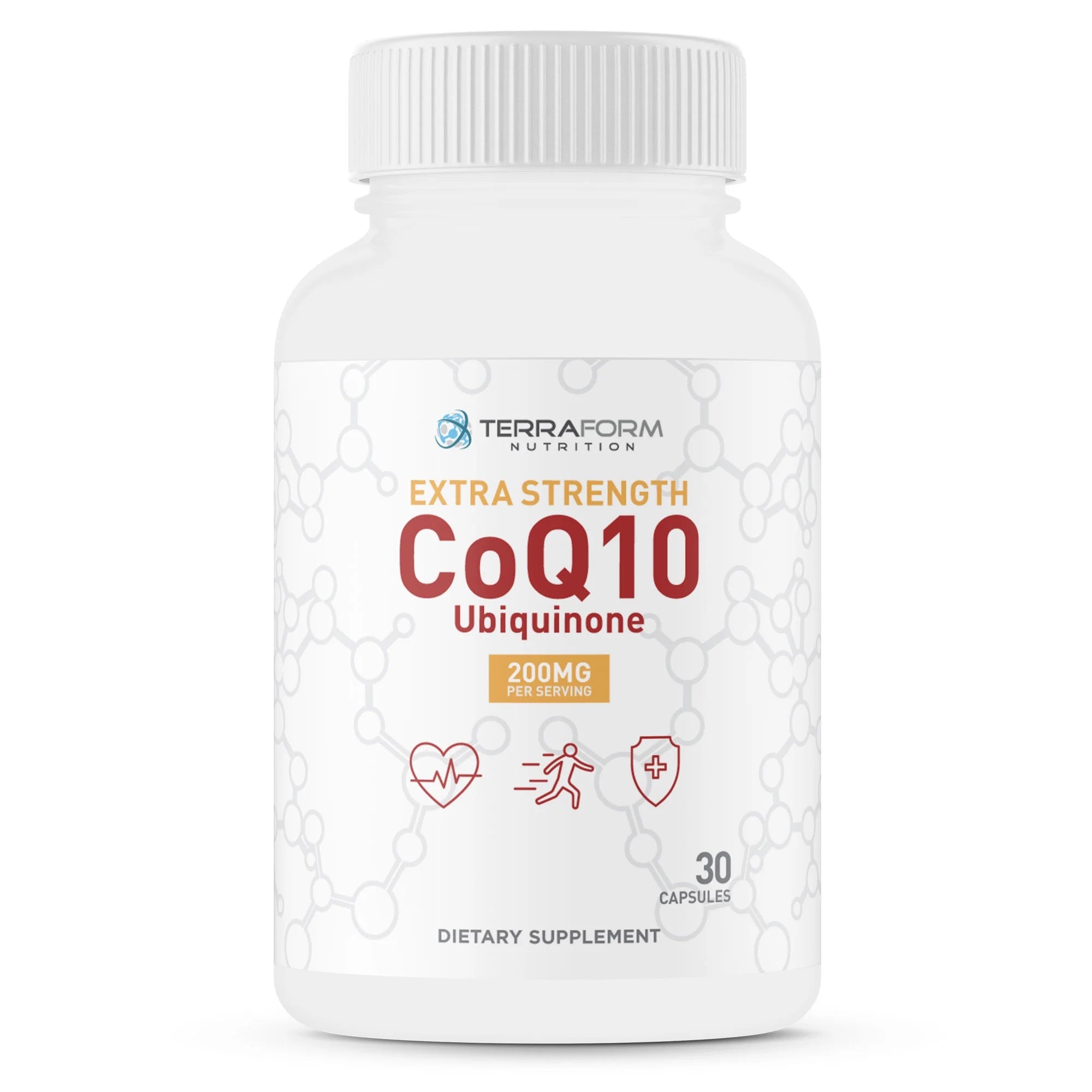 Coq10 200Mg, Extra Strength - Supports Heart Health, Cardiovascular Health &amp; Digestive Health - Fat Soluble Natural Supplement - Coenzyme Q-10 (Ubiquinone)