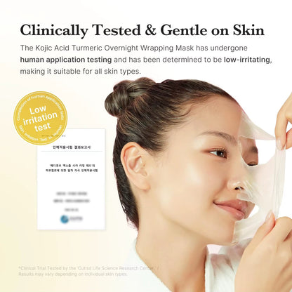 Free Brush Medicube Turmeric Overnight Wrapping Face Care Wrinkle Turmeric Collagen over Night Wrapping Peel off Facial Mask