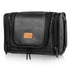 MIRASON Travel Toiletry Bag, Hanging Toiletry Bag for Men, Leather Travel Shower Bag for Toiletries Dopp Kit Bathroom Bag with Metal Hook Gift for Men (Black)