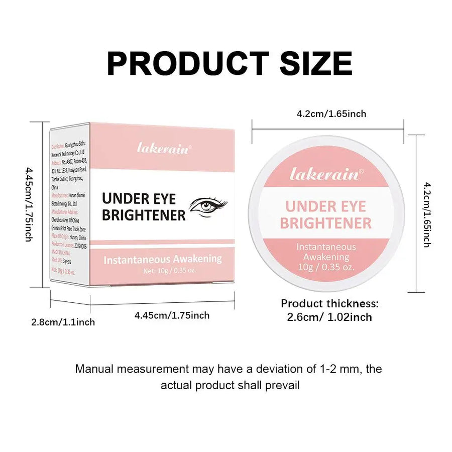 Under Eye Brightener, 2 Counts Moisturizing Eye Cream, Eye Care Product for Women & Men, Daily Skincare Product for Daily Use
