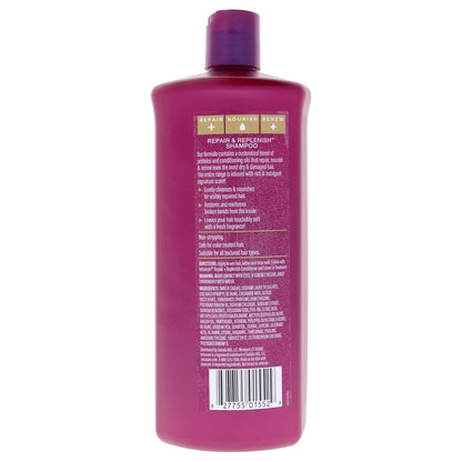 Infusium Repair and Replenish Nourishing Shampoo - Hydrating and Clarifying Shampoo for Build up - Ceramides, Keratin, and Argan Oil - 33.8 Oz