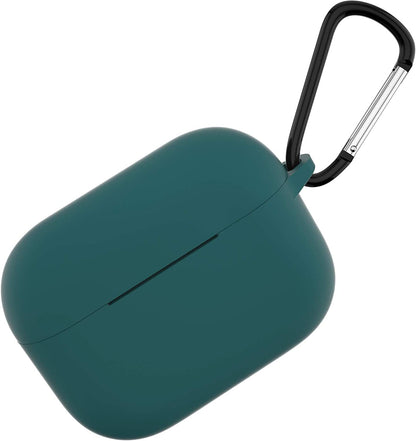 ATUAT for Airpods Pro 1St/2Nd Generation Case Cover, Protective Silicone Skin Accessories with Keychain for Women Men for Apple Airpods Pro 2019/2022 Charging Case,Front LED Visible-Midnight Green