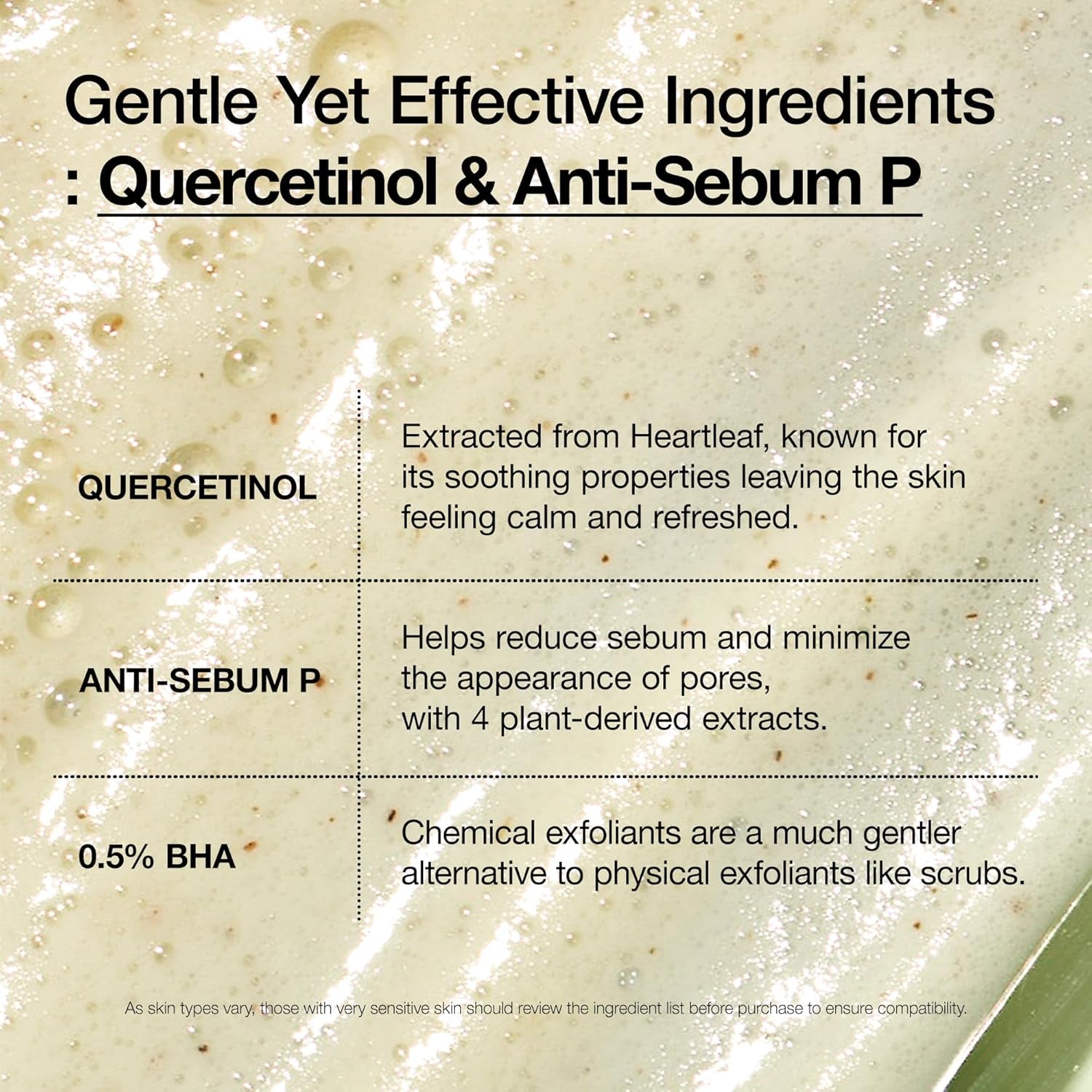 Heartleaf Quercetinol Pore Deep Cleansing Foam, Face Wash for Pore Refining Cleanser, Hydrating Daily Facial Cleanser for Double Cleansing, Gentle Foaming with BHA, Korean Skincare, 5.07 Fl.Oz