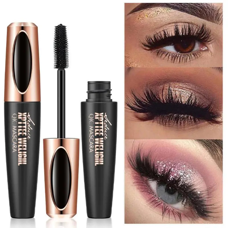 Waterproof Long-Lasting Mascara, 1 Pc Signal Black Glam Eye Lashes Lengthening Volumizing Styling Curling 4D Silicone Mascara Stick, Professional Eye Enhancement Product, Beauty Mascara, Enhancing Mascara, Glam Makeup, Voluminous Lengthening Mascara