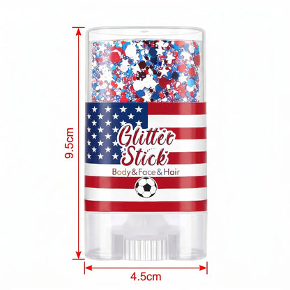 4Th of July Glitter Stick | Red, White &amp; Blue Body &amp; Hair Sparkle for Independence Day Party, Festival &amp; Fun Holiday Look