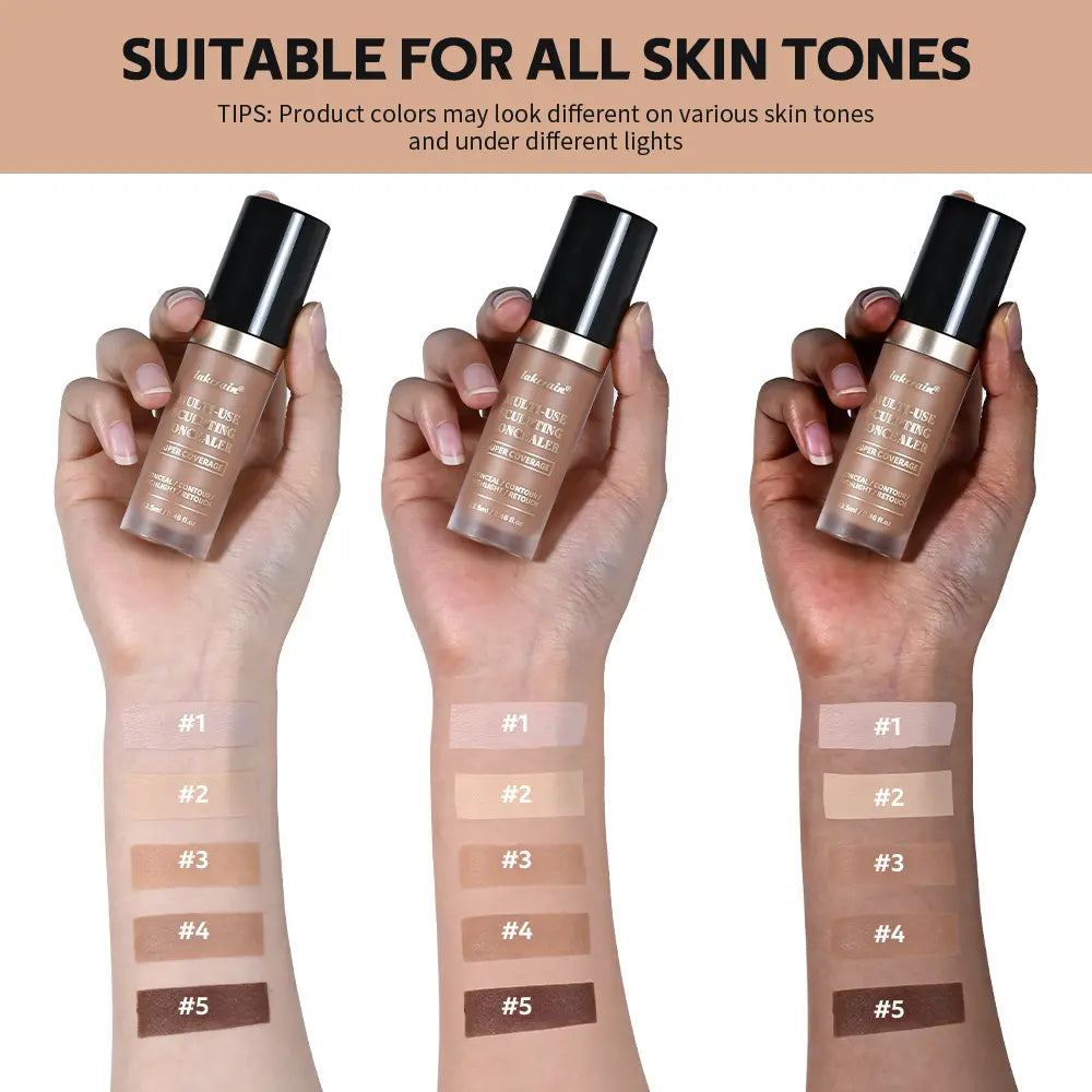 Long-Lasting Matte Concealer, 1 Count Full Coverage Flawless Concealer, Highlighting Concealer, Super Coverage Concealer, Makeup Products for Women &amp; Girls