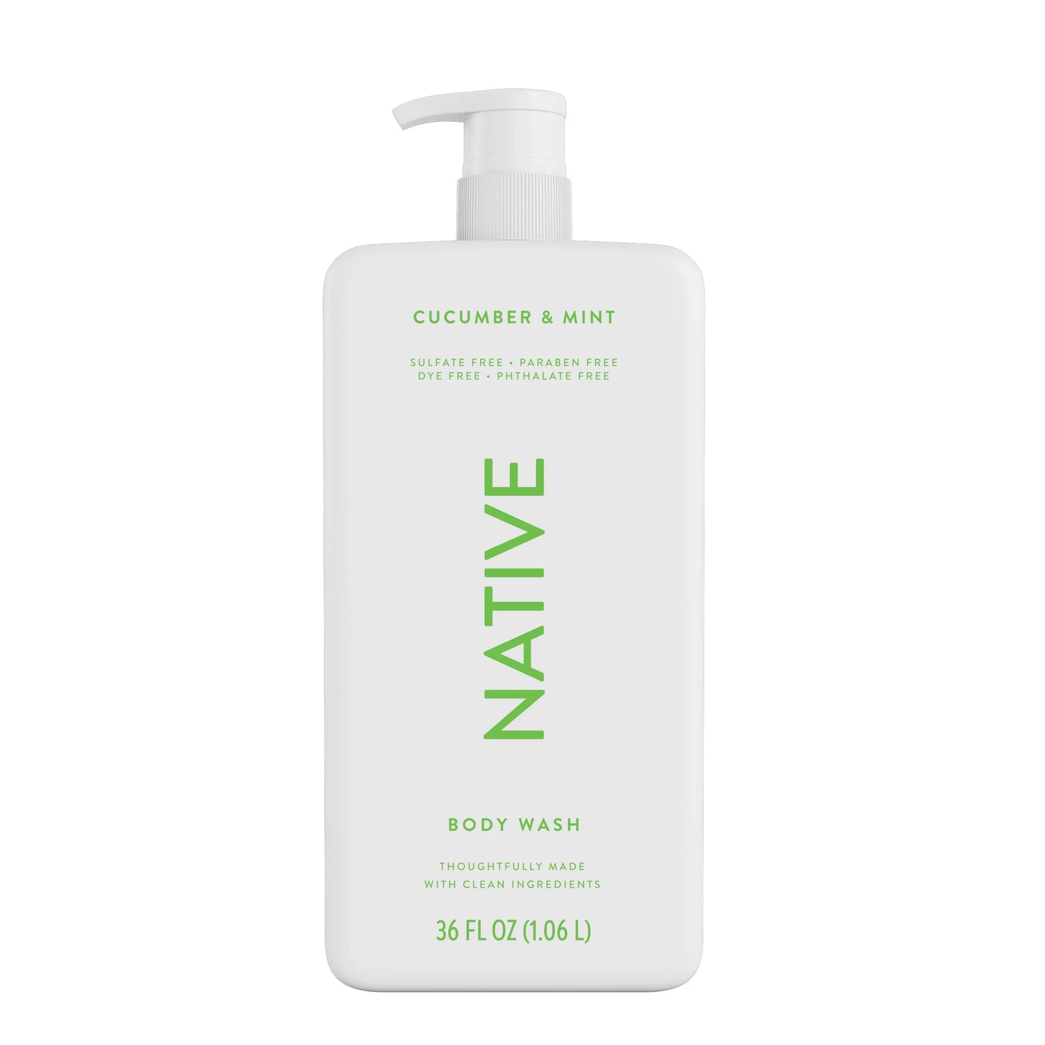 Body Wash Cucumber &amp; Mint Sulfate Free, Paraben Free, for Men and Women, 36 Oz
