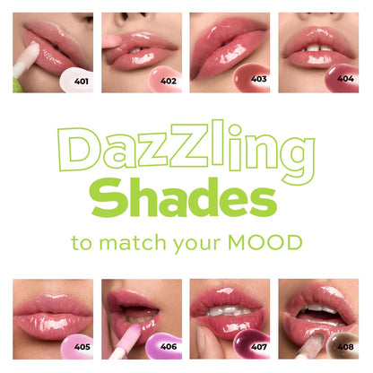 Lamel Dazzle Glow Crystal Clear Lip Gloss - Hydrating Lip Gloss - Non Sticky - Colored - Moisturizing - №404 You Can