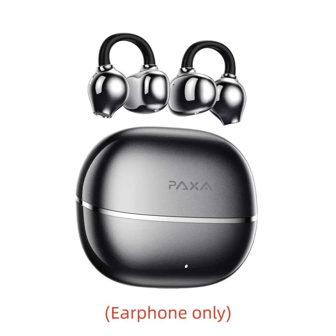 PAXA Earclip C7 Clip-On Design Wireless Earphones, Upgraded Panoramic Sound Headset, Comfortable Wearing &amp; IPX5 Waterproof Sports Earbuds for Work, Fitness