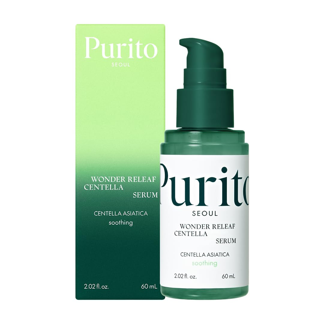 PURITO Centella Unscented Serum for Sensitive Skin – Lightweight Calming &amp; Skin Barrier Repair, 34,860 Ppm Soothing Serum, Vegan &amp; Cruelty-Free, Korean Skincare, 2 Fl.Oz / 60Ml