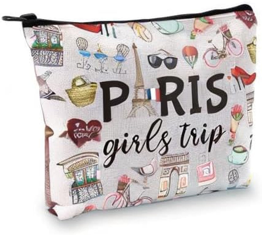 Paris Weekend Gift Bag - Vacation Theme Travel Bag with Paris Skyline Design - Perfect for Girls&