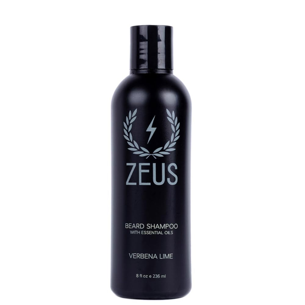 ZEUS Beard Shampoo Wash for Men with Natural Oils (8 Fl Oz) Sandalwood