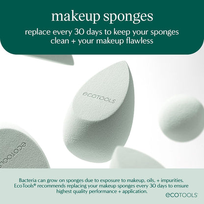 Bioblender Makeup Sponge, Compostable Makeup Blender, for Liquid &amp; Cream Foundation, Sustainable, Seamless Application, Eco-Friendly Beauty Sponge, Cruelty-Free &amp; Latex Free, 1 Count