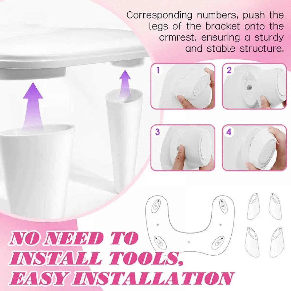 U-Shaped Portable Detachable Hand Rest Pillow for Nails Tech, Multifunctional Arm Rest for Nail Art, Nail Stand for Acrylic Nail Art Tech, Nail Art Tools, Nail Tech Supplies