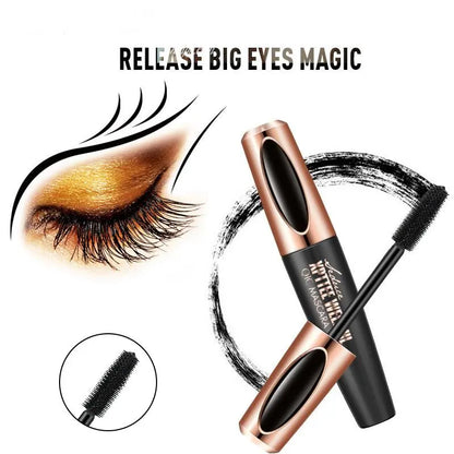 Waterproof Long-Lasting Mascara, 1 Pc Signal Black Glam Eye Lashes Lengthening Volumizing Styling Curling 4D Silicone Mascara Stick, Professional Eye Enhancement Product, Beauty Mascara, Enhancing Mascara, Glam Makeup, Voluminous Lengthening Mascara