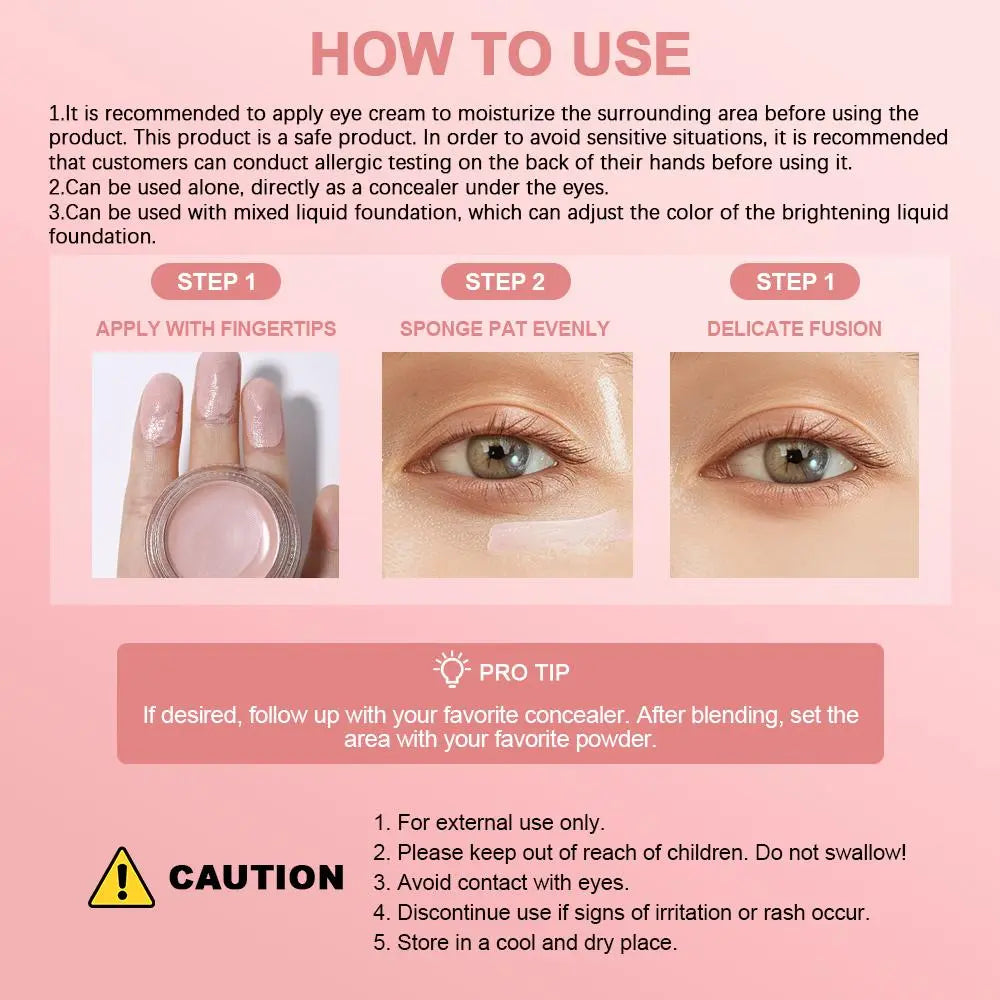 Under Eye Brightener, 2 Counts Moisturizing Eye Cream, Eye Care Product for Women &amp; Men, Daily Skincare Product for Daily Use