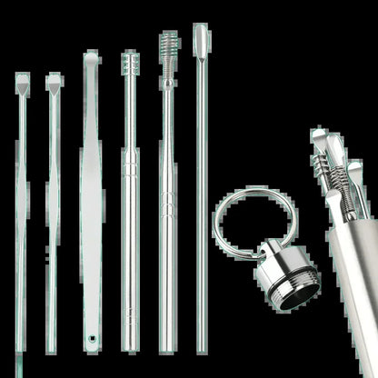 6Pcs Stainless Steel Ear Wax Removal Tool Set Spiral Rotating Earpicking Spoon Ear Picker Spoon for Cleaning Collecting Ear Wax