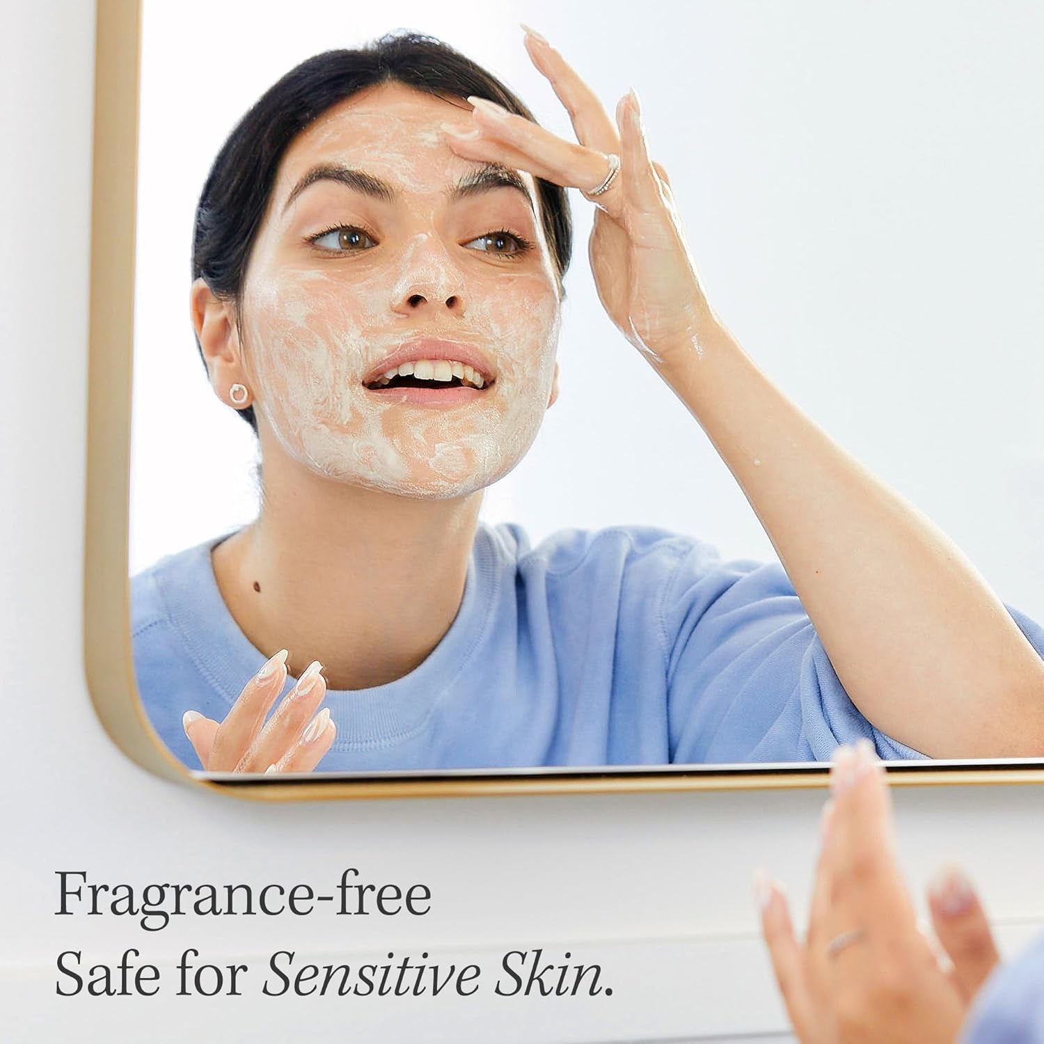 First Aid Beauty Pure Skin Face Cleanser, Sensitive Skin Cream Cleanser with Antioxidant Booster, 5 Oz.