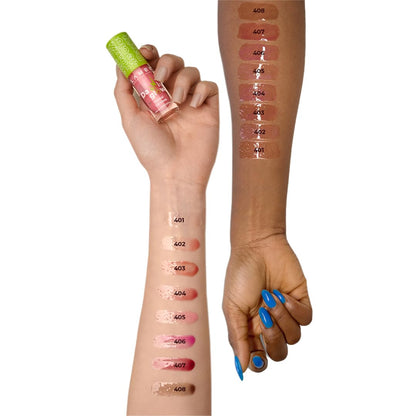 Lamel Dazzle Glow Crystal Clear Lip Gloss - Hydrating Lip Gloss - Non Sticky - Colored - Moisturizing - №404 You Can