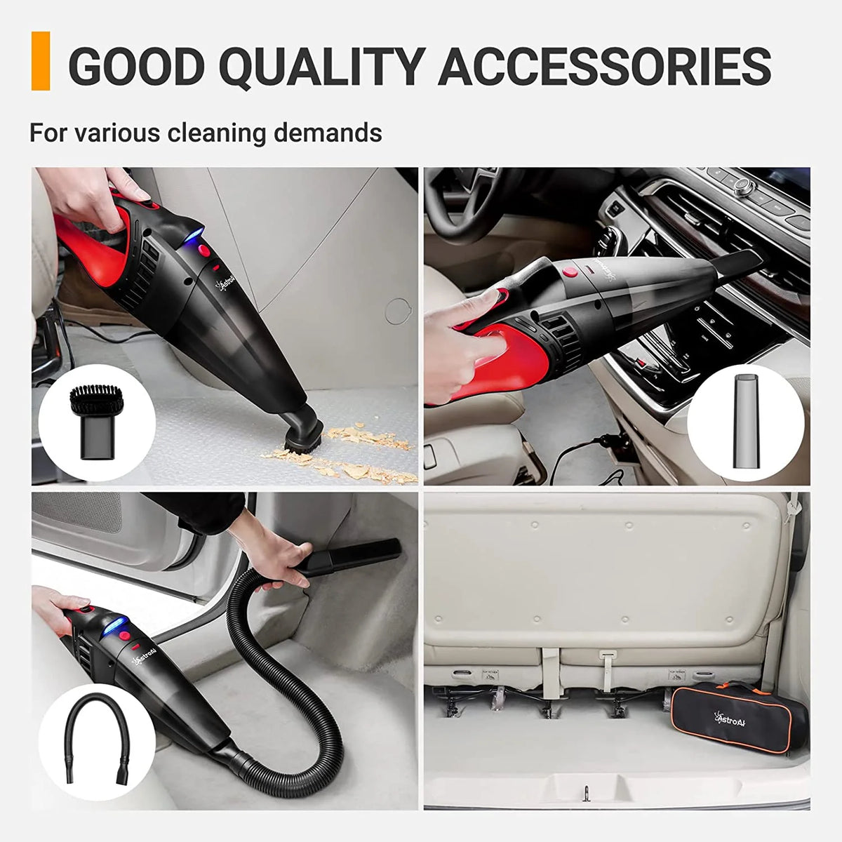 Car Vacuum, Portable Cyclone Handheld Vacuum, Dustbuster Quick Cleaner for Home, Car