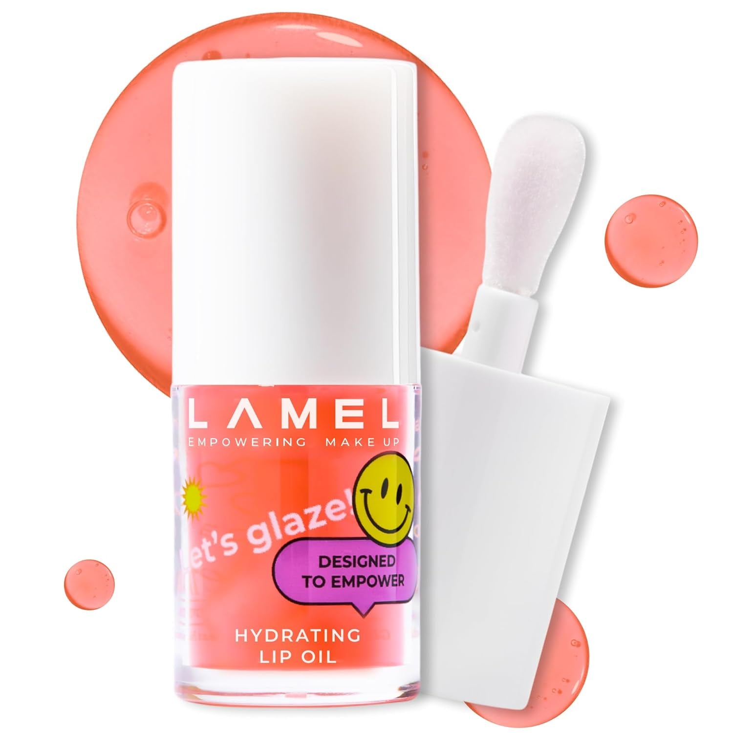 Lamel Dazzle Glow Crystal Clear Lip Gloss - Hydrating Lip Gloss - Non Sticky - Colored - Moisturizing - №404 You Can