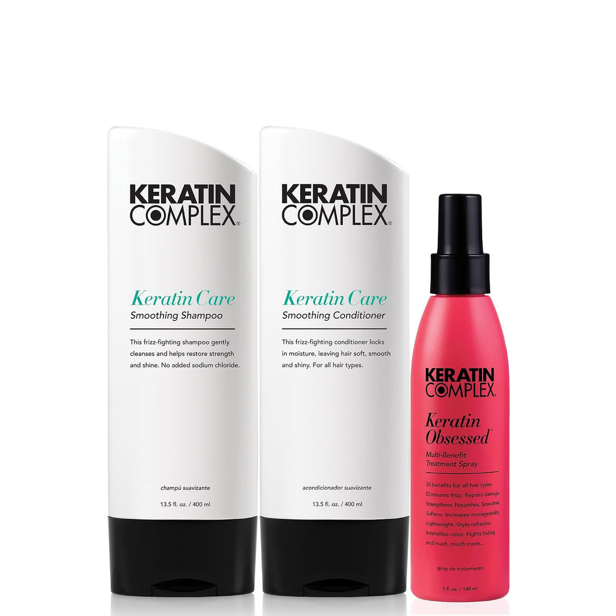 Keratin Complex Retail Kit with Shampoo, Conditioner, and Keratin Obsessed 5Oz