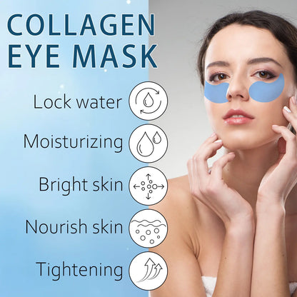 Collagen &amp; Retinol under Eye Mask Gel, 60 Pcs Moisture Hydrate Moisturizing Deep-Hydrating Eye Masks, Collagen Eye Patches, Eye Care Product for Women and Men, Moisturizer 