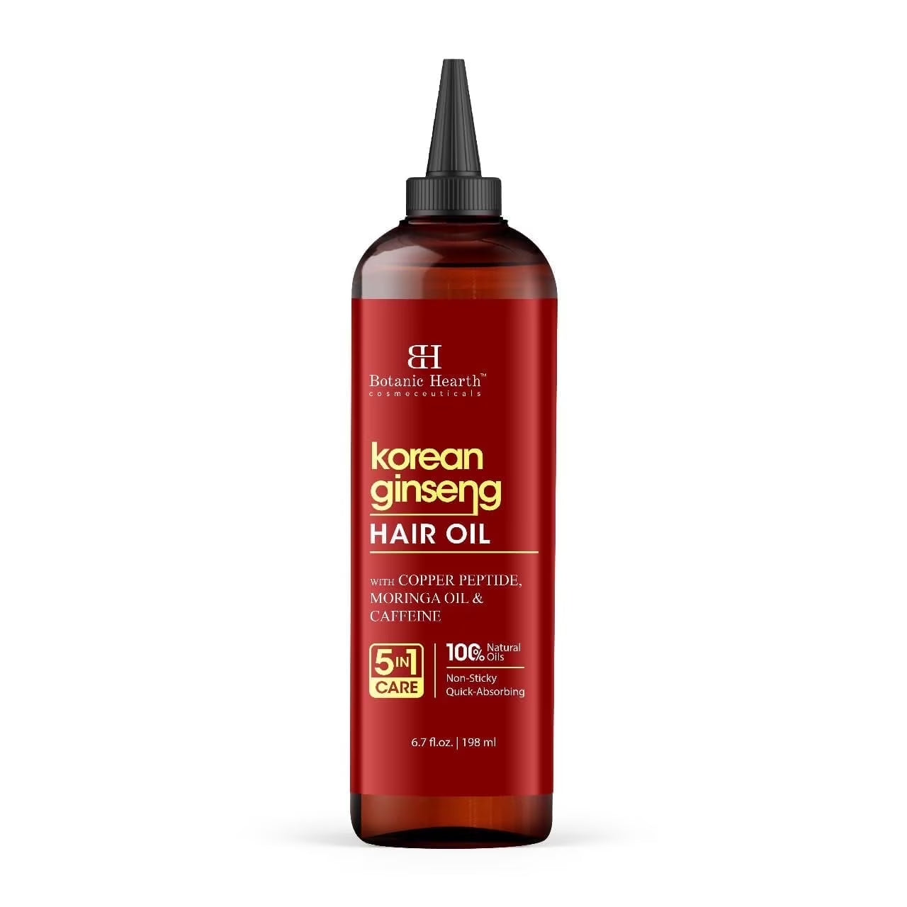 Korean Ginseng Hair Oil 6.7 Fl Oz | Nourishing &amp; Strengthening Hair Growth Oil | Lightweight, Non-Sticky Formula with Natural Oils for Healthy Scalp &amp; Stronger Hair