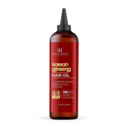 Korean Ginseng Hair Oil 6.7 Fl Oz | Nourishing &amp; Strengthening Hair Growth Oil | Lightweight, Non-Sticky Formula with Natural Oils for Healthy Scalp &amp; Stronger Hair