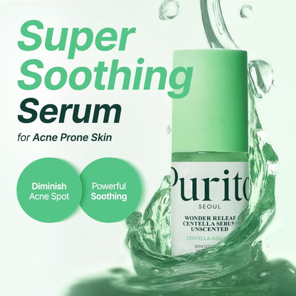 PURITO Centella Unscented Serum for Sensitive Skin – Lightweight Calming &amp; Skin Barrier Repair, 34,860 Ppm Soothing Serum, Vegan &amp; Cruelty-Free, Korean Skincare, 2 Fl.Oz / 60Ml