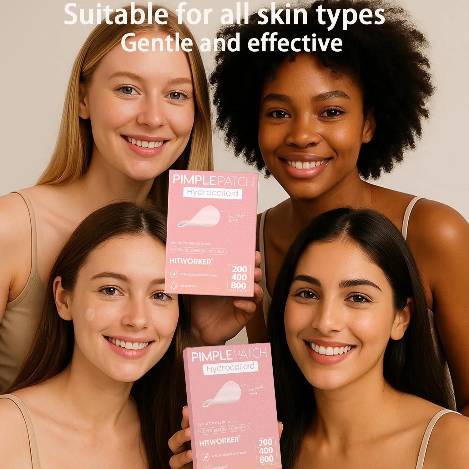 Hydrocolloid Acne Patch, 200 Pcs Deep Cleansing Acne Patches with Effective Coverage, Blemish Patches, Skin Care Gift for Men and Women