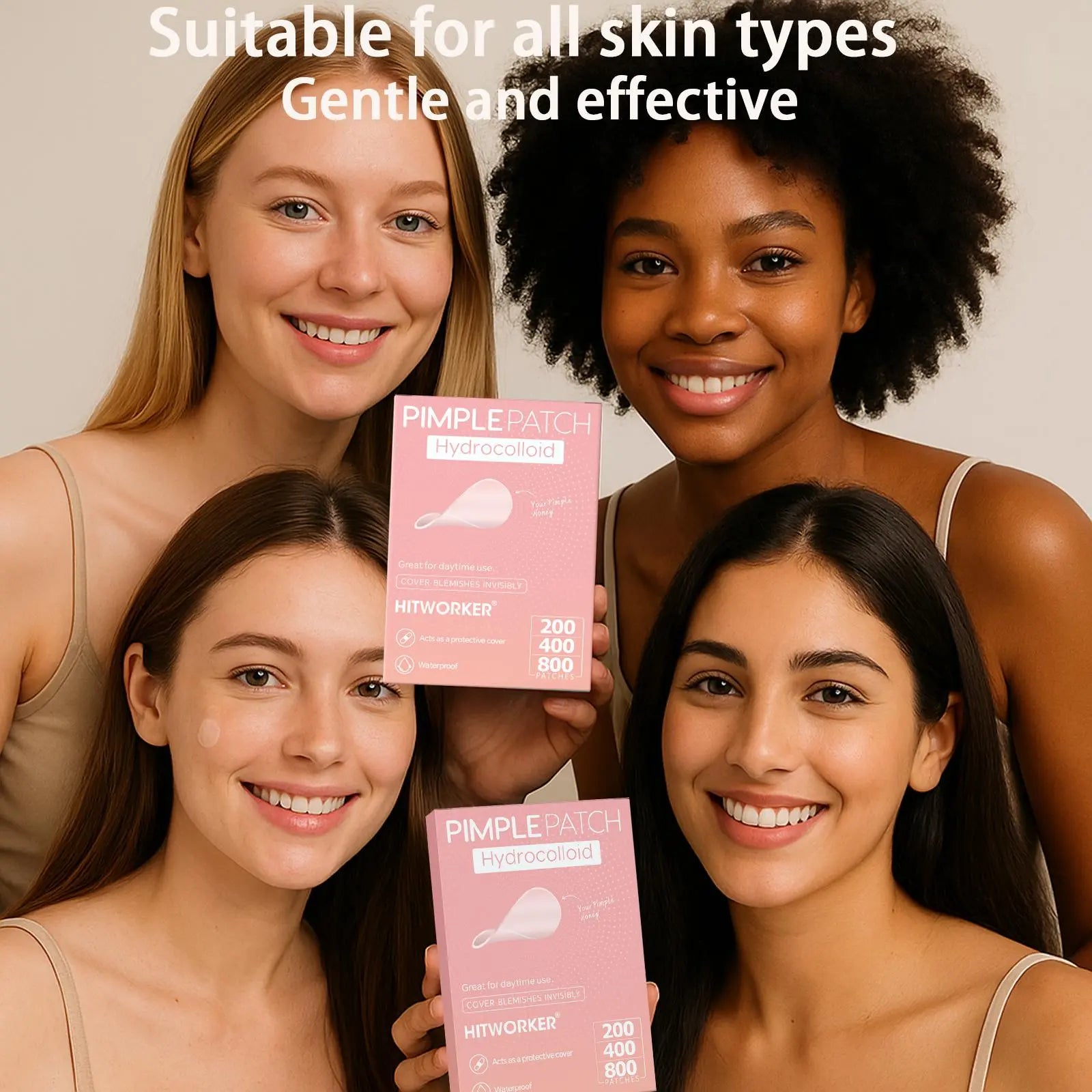 Hydrocolloid Acne Patch, 200 Pcs Deep Cleansing Acne Patches with Effective Coverage, Blemish Patches, Skin Care Gift for Men and Women