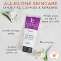 Face Scrub and Face Wash, Gentle Exfoliating, Cleansing Facial Scrub Exfoliator, Natural & Organic Ingredients