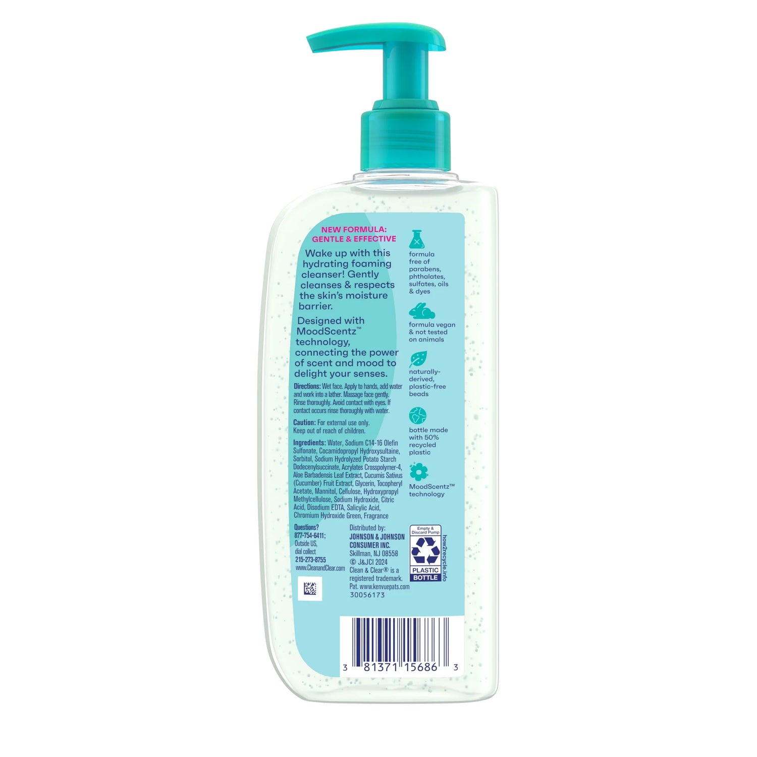 (3 Pack)  Morning Burst Hydrating Face Wash with BHA, 8 Fl. Oz